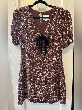 Reformation Kaylia Polka Dot Dress with Bow